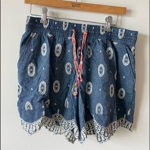 Anthropologie Denim Detailed Shorts -size medium